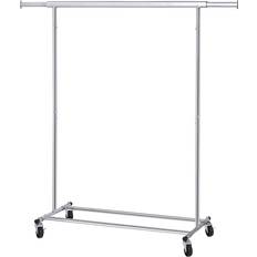 Plata Muebles Songmics Burro Ropa Con Ruedas Extensible Portátil 90kg Longitud Ajustable 92-132cm Armario