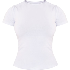 PrettyLittleThing L T-shirts PrettyLittleThing Cotton Blend Fitted Crew Neck T-shirt - Basic White