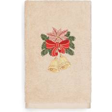 Gold Guest Towels Authentic Hotel and Spa Christmas Bells Cotton Guest Towel Beige, Gold (76.2x40.64)