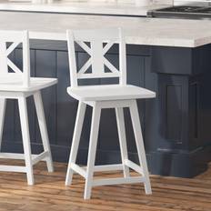 Farmhouse swivel bar stools Taylor & Logan Modern Farmhouse Bar Stool