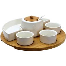 Elama Ceramic Stoneware Condiment Serving Tray