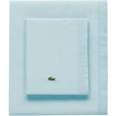 Bed Sheets Lacoste Solid Cotton Percale Bed Sheet Blue