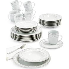 Fitz and Floyd Platinum 32-Piece Service Pattern Porcelain/Ceramic Dinner Set