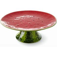 Green Cake Plates Bordallo Pinheiro Watermelon Stand Cake Plate