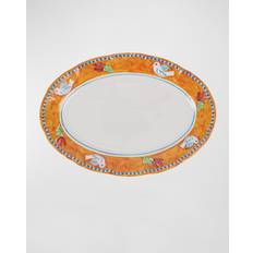 Orange Serving Platters & Trays Vietri Melamine Campagna Uccello Oval Serving Dish