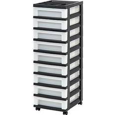 Iris 14.25 H 9-Drawer Cart with Organizer Top Storage Cabinet