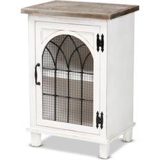 Small Tables Baxton Studio Two-Tone 1-Door Small Table