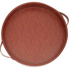 Kitchen Accessories Juvale Faux Leather Round with Serving Tray