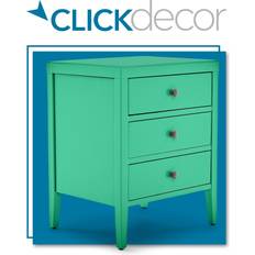 Blue Bedside Tables ClickDecor Finley Solid Wood 3 Bedside Table