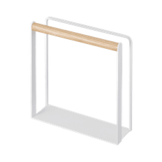 Yamazaki Home Bianco Con Legno Di Faggio Tosca Tower Portatovaglioli