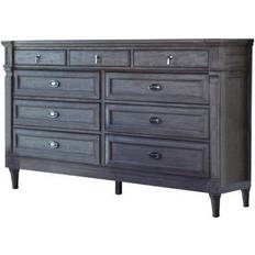 Benjara Dexi Gray /Silver Chest of Drawer 65x42.8"