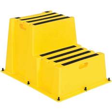 Step Stools Vestil Manufacturing SPN-2-YL 2 Step Nestable Poly Step Stool Yellow