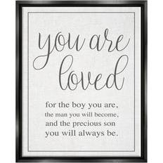 Wall Decor Stupell Industries The Home Collection You Are Loved Daphne Polselli Floater Frame Wall Decor 24x24"