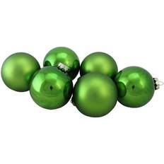 Northlight 6ct Kiwi 2-Finish Ball Christmas Tree Ornament