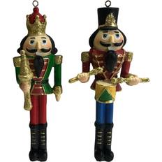 King of christmas Northlight Set of 2 Nutcracker King Soldier 5.75" Christmas Tree Ornament