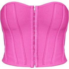 Femme Corsets PrettyLittleThing Bandage Hook & Eye Structured Corset - Hot Pink