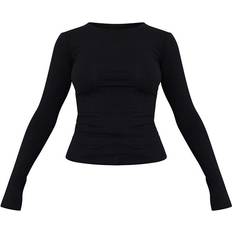 PrettyLittleThing L T-shirts PrettyLittleThing Basic Long Sleeve Fitted T-shirt - Black