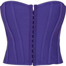 Purple - Women Corsets PrettyLittleThing Bandage Hook & Eye Structured Corset - Purple