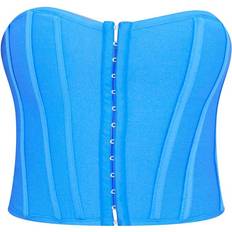 Femme Corsets PrettyLittleThing Bandage Hook & Eye Structured Corset - Bright Blue