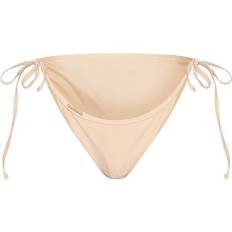 Beige Bas de bikinis PrettyLittleThing Mix & Match Tie Side Bikini Bottom - Cream