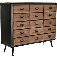 Noir Commodes Dkd Home Decor Fir Black Chest of Drawer