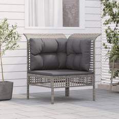 Grigio Divani Modulari vidaXL Angolare da Giardino con Cuscino in Polyrattan Grigiocod MXL 119404 Divano Modulare