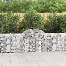 vidaXL Arched Gabion Baskets 200 x 30 x 80/100 cm Set of 3
