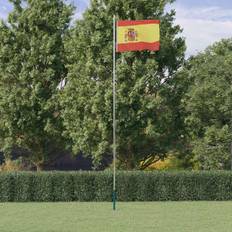 Banderas y Accesorios vidaXL Mástil Y Bandera De España Aluminio 6,23 M