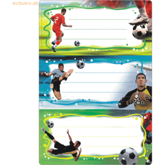 Multifarvet Etiketter Herma Skolebog Fodbold Set of 6