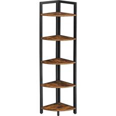 Vasagle Industrial Brown 5-Tier Corner Book Shelf