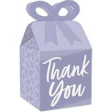 Purple Elegantly Simple Square Favor Gift Guest Party Favors Bow Boxes 12 Ct Purple Purple