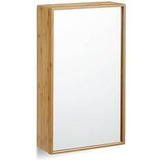 Relaxdays Bamboo Mirror Cabinet 1 Door Hanging Cupboard