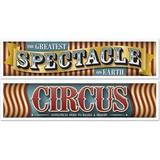 Red Garlands & Confetti Vintage Circus Banners