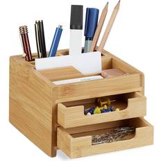 Bamboo Desk Organizer 9.5 x 12.5 x 15 cm Natural