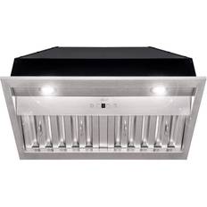 Extractor Fans Akicon 3-Speeds 600CFM Ducted Insert/Built-in Range Hood, Ultra Lights Cool, White, Gray, Stainless Steel, Silver