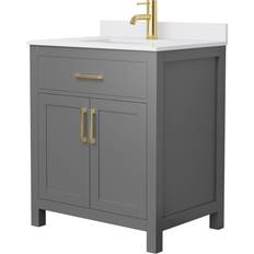 Gold Vanity Units for Single Basins Wyndham Collection WCG242430S-UNSMXX Beckett