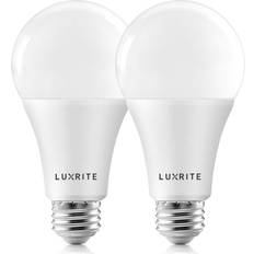 Light Bulbs Luxrite 150-Watt Equivalent A21 Dimmable LED Light Bulbs Enclosed Fixture Rated 4000K Cool White 2-Pack