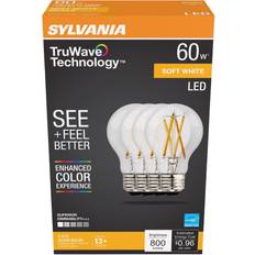 Fluorescent Lamps Sylvania TruWave A19 E26 Medium LED Bulb Soft White 60 Watt Equivalence 4 pk