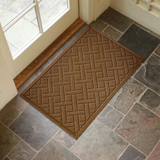 Bungalow Flooring Waterhog Lattice Brown, Black