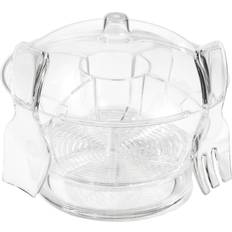 Prodyne Acrylic Cold Bowl On Ice With Serving Spoon Fork - CB3 Ensaladera