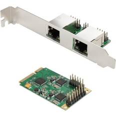 PCI Network Cards & Bluetooth Adapters Syba SI-MPE24046 Mini PCI-Express 2-Port Gigabit Ethernet Card