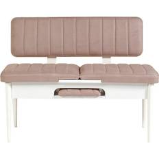 Hanah Home Siddebænke Hanah Home Valsot Bænk 110 cm Hvid Grå Siddebænk