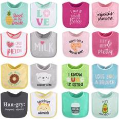 Gray Drool Bibs The Peanutshell Girls 16-pc. Lightweight Bib, One Size, Pink Pink