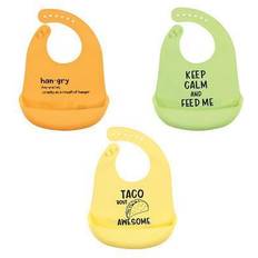 Food Bibs on sale Hudson Baby Unisex Baby Silicone Bibs, Yellow Hangry, One Size