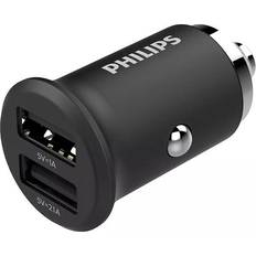 Philips Laturit Akut ja Laturit Philips USB lader til cigarstik 2 x USB-A 15W