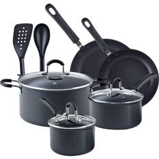 Cook N Home Professional Hard Anodized Nonstick Pots and Pans 10-Piece Cookware Set with lid 10 Parts