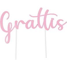 "Grattis" Lyserød