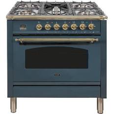 ILVE Nostalgie 36" 3.55 Gray, Stainless Steel, White, Blue