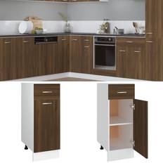 Marrón Cómodas vidaXL Armario Bajo Cocina Madera De Ingeniería 30x46x81.5 cm - Marrón Cómoda