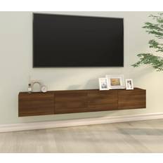 Marrón Armarios de Pared vidaXL Muebles Para Tv 2 Uds Madera 100x30x30 cm Armario de Pared